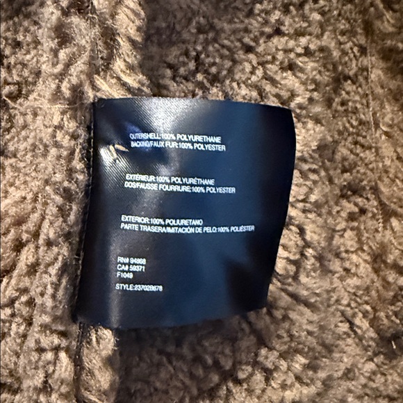 Bernardo Cruelty Free Faux Leather Faux Shearling Brown Coat Size XXL - Picture 5 of 5